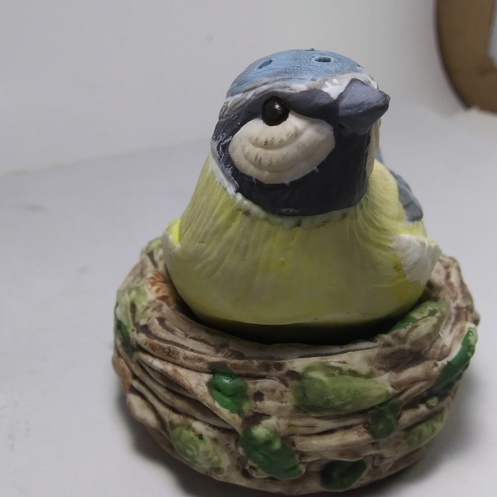 bluebird on nest salt and  pepper shakers Ceramic